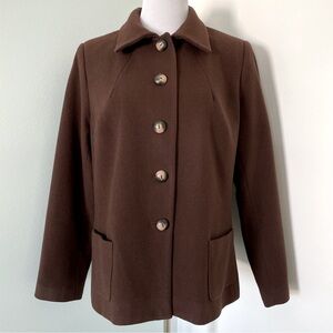 Harvé Benard Vintage Women’s Wool & Cashmere Coat Size 16 Brown